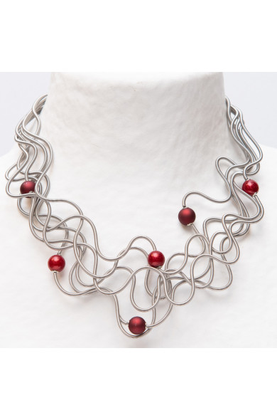 SGP Liane Pearls silver/red