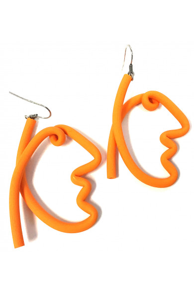 SC Face earrings - orange