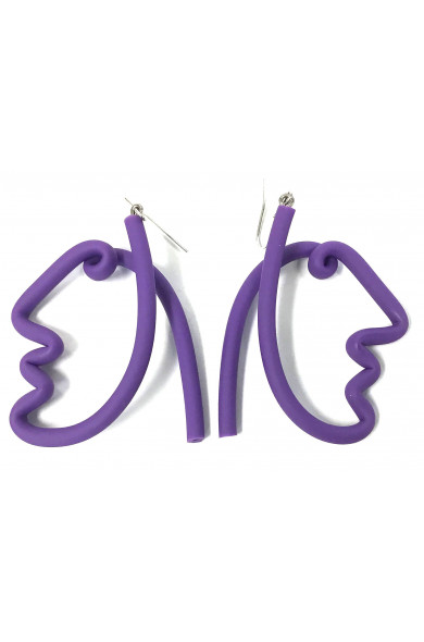 SC Face earrings - purple
