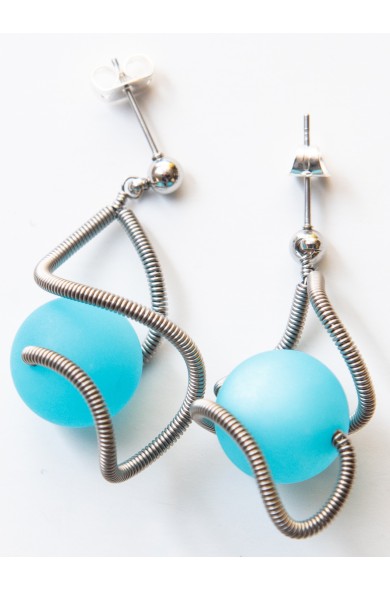 SGP Sat earring lg - turquoise