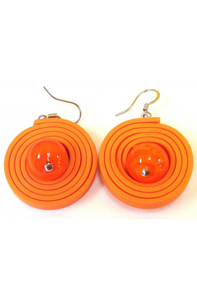 KLAMIR earrings 10E lg orange