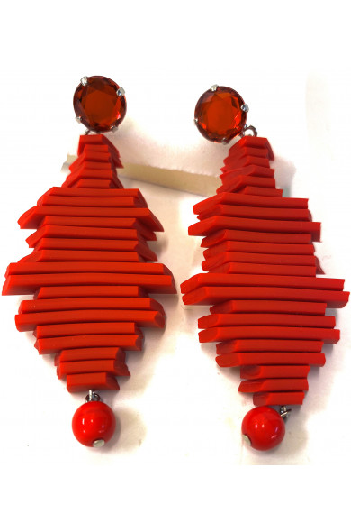 KLAMIR Earrings DN01 red