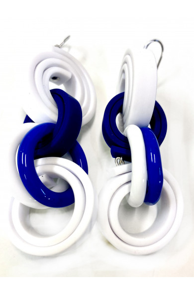 KLAMIR earrings 02E navy/white