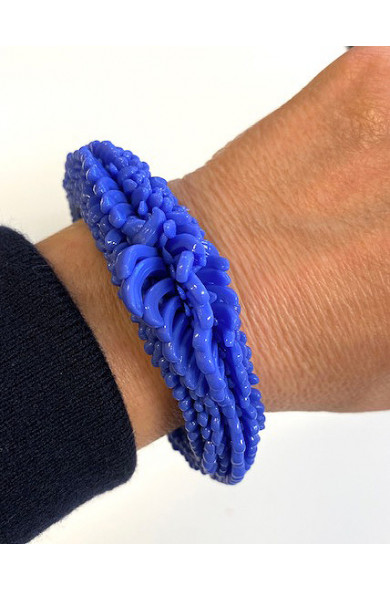 TZU FRINGES bracelet navy/bluet